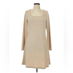 Old Navy | Dresses | Elegant Tan Smocked Old Navy Dress | Poshmark